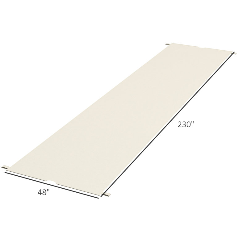 Auvent de remplacement pour pergola 4 x 18 pi, housse de protection kaki, convient à une pergola de 11,8 pi, sans effort et pratique pour un assemblage simple
