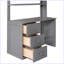 Lit mezzanine moderne avec tiroirs, bureau et garde-robe-999865446-999865447