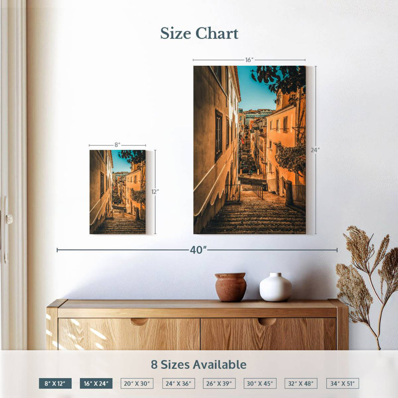 Sireci Lisbon Steep Street, 12" H x 8" W