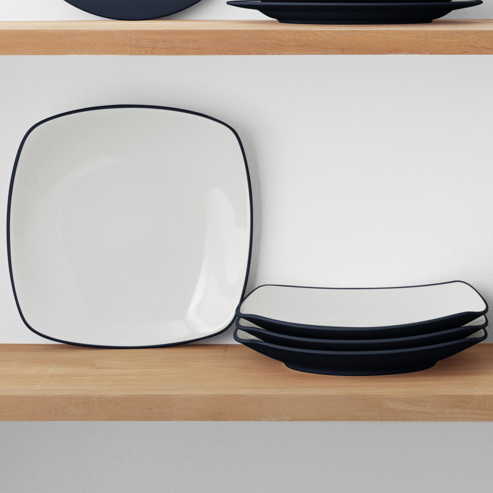 Noritake Colorwave Square Dinner Plates, 10-3/4", Navy