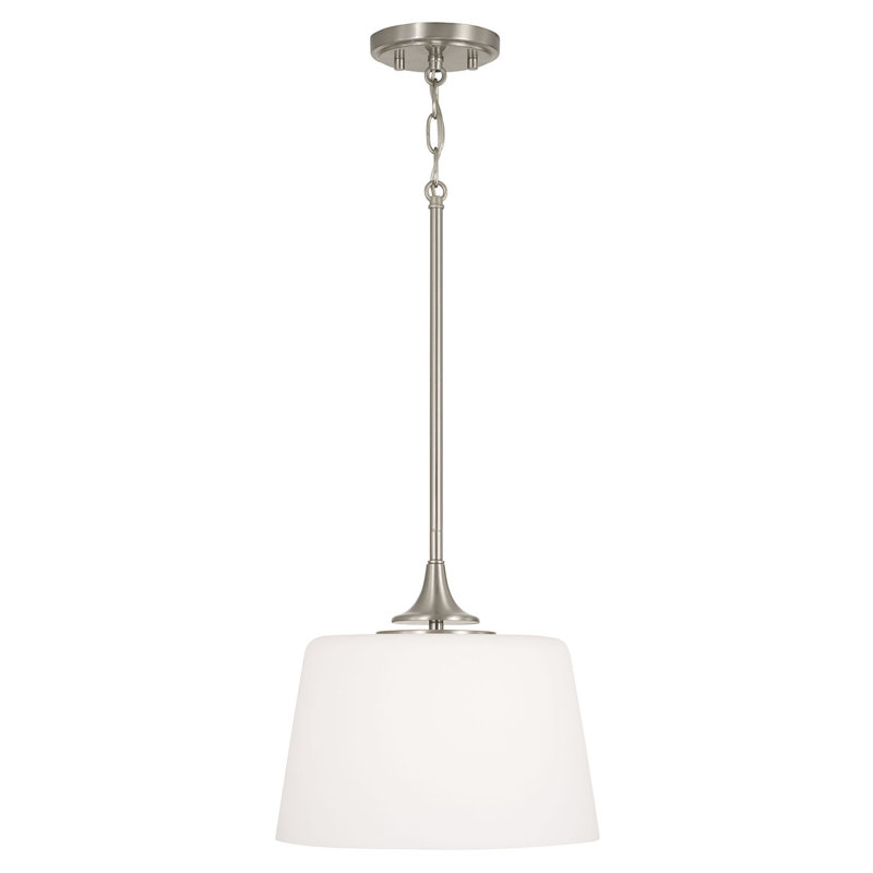 Luminaire suspendu simple 1 lumière Empire, Nickel brossé