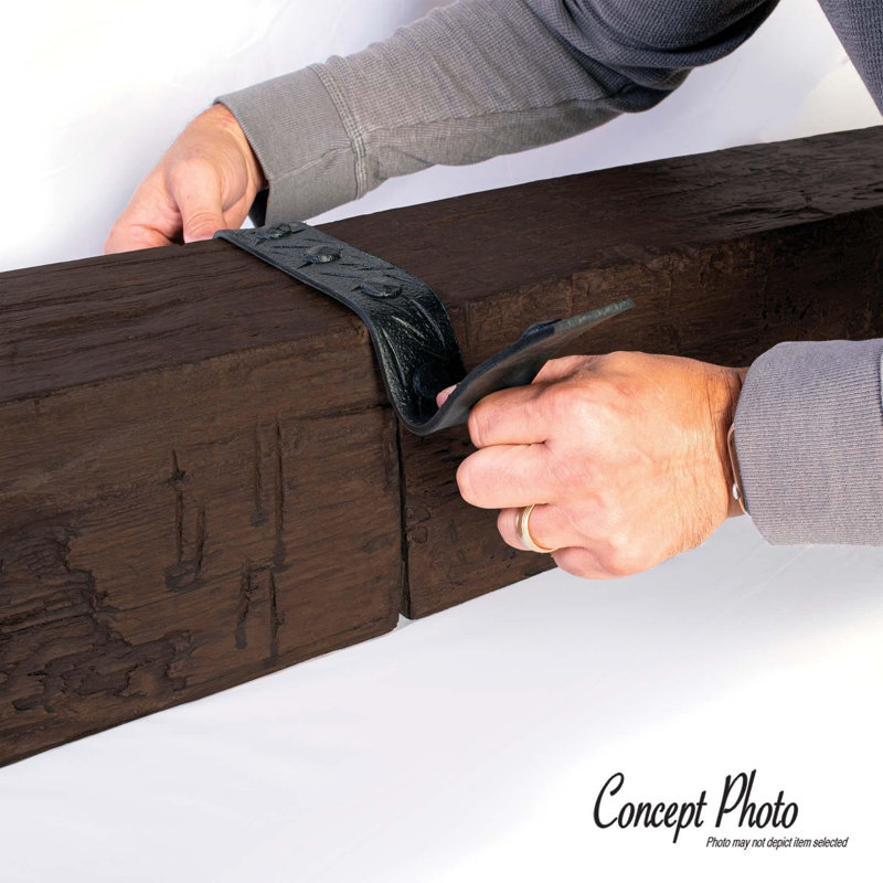 Poutre en faux bois sablé Artisan 6 po x 6 po x 1567 pi (ensemble de 2 pièces x 94 po), Noyers
