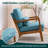 Lemley Mid Century Solid Wood Accent Chair Upholstered Armchair with an Extra Pillow-2049176361