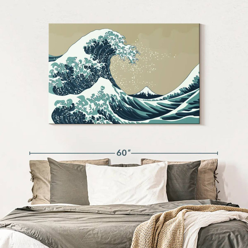 Grande vague japonaise Gillard, H 32 po x l 48 po
