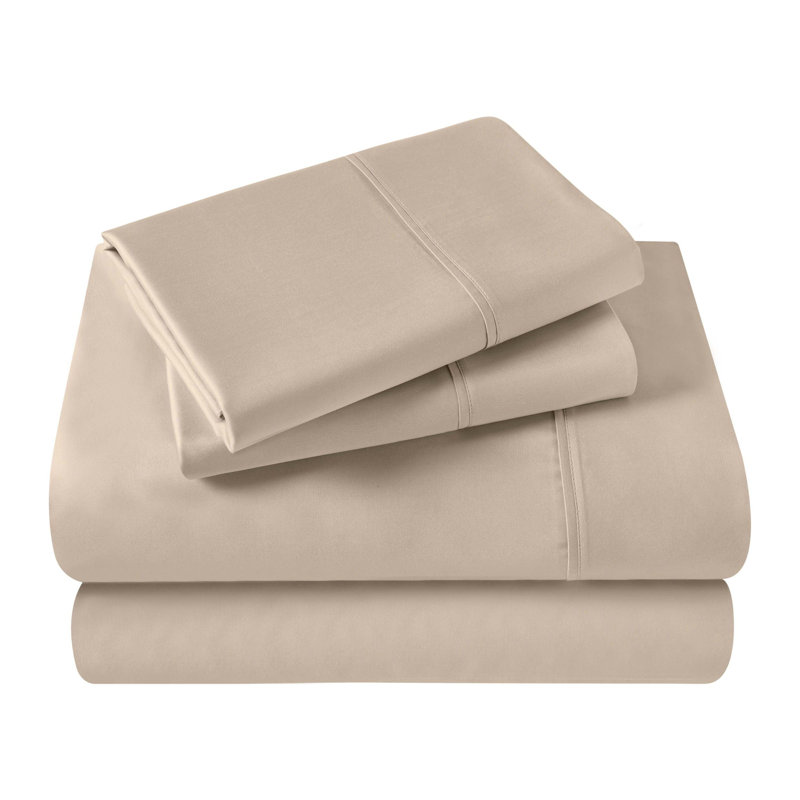 Superior 400 Thread Count Premium Combed Egyptian Cotton Sateen Sheet Set, Burgundy, Queen Sheet Set
