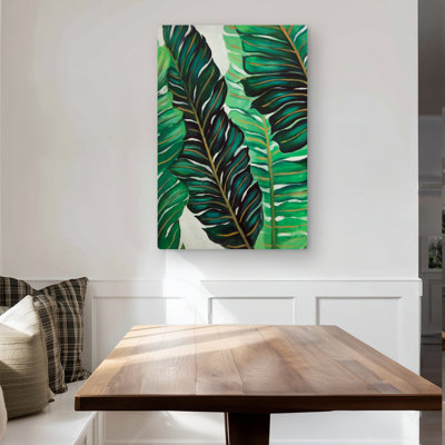 Several Exotic Plant Leaves - Botanical Green Metal Print