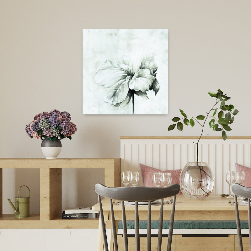 Art floral contemporain, H 18 po x l 18 po