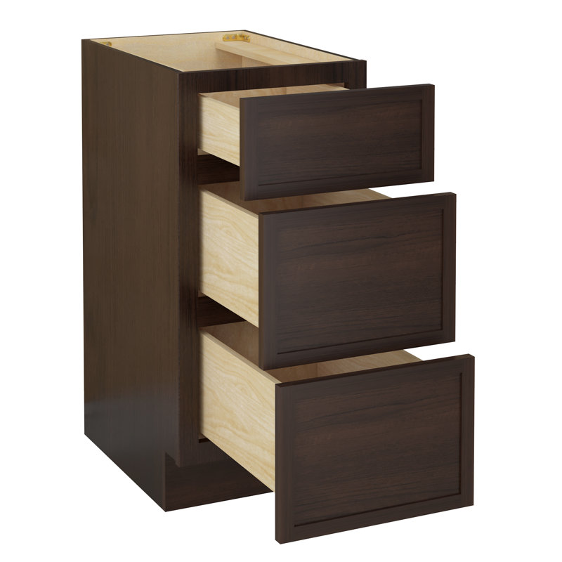 Base de meuble-lavabo simple 15 po seulement, Brun