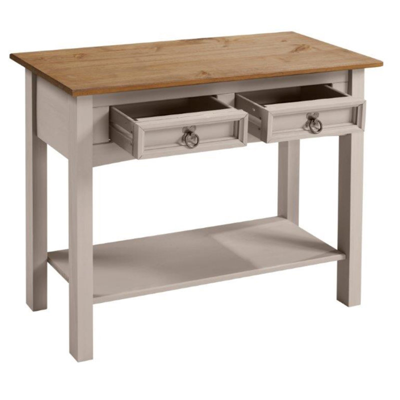 Palmea 88cm Solid Wood Console Table, Grey