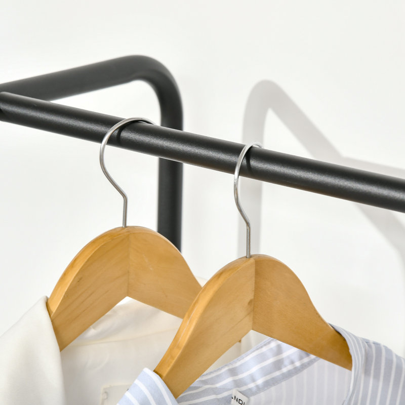 Ultra 63.5cm Rolling Industrial Pipe Clothing Rack