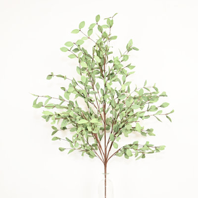 36" Artificial Eucalyptus Leaves Branch For Vase Filler, Farmhouse Foliage Branch Sprays Long Stem Bulk Bouquet For Wedding Party Home Office Table Centerpiece Shelf Decorations