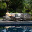 Galion Outdoor Fabric Rectangular Corner Dining Set - with Rising Table