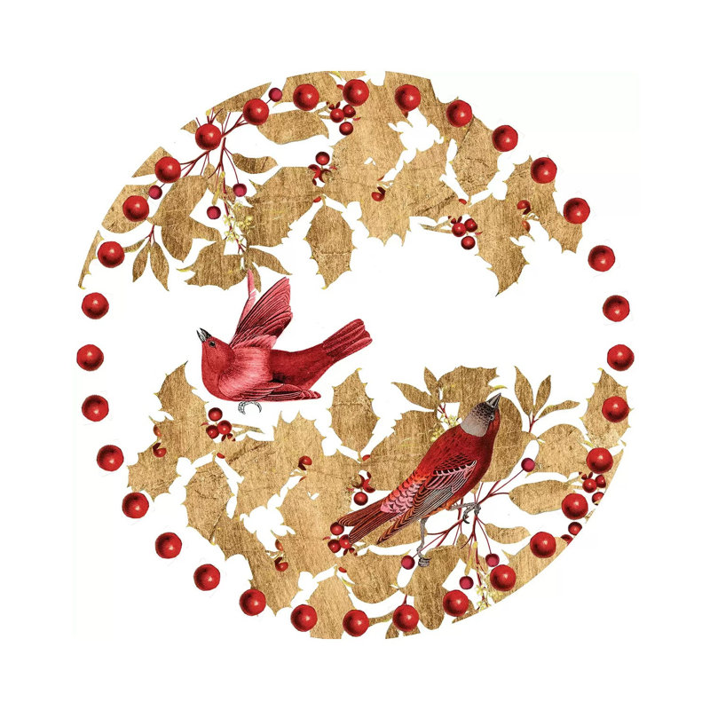 Bird Christmas Collection C, 93.98 cm H x 93.98 cm W