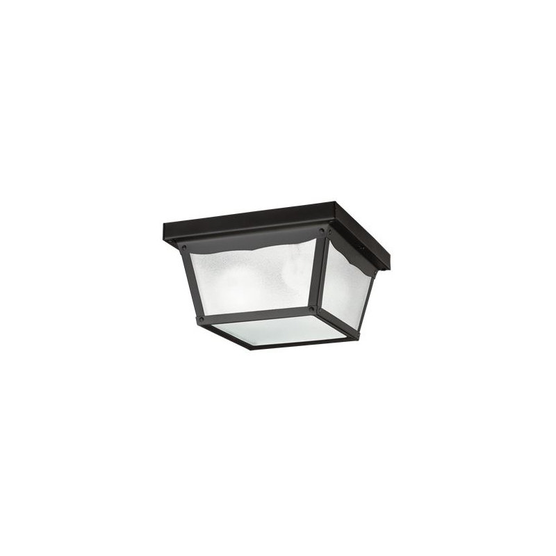 Keesha Glass Flush Mount, Painted Black