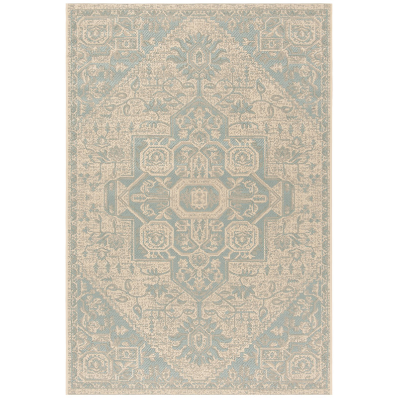 Donivin Performance Oriental Indoor/Outdoor Area Rug, Rectangle 5'3" x 7'6"