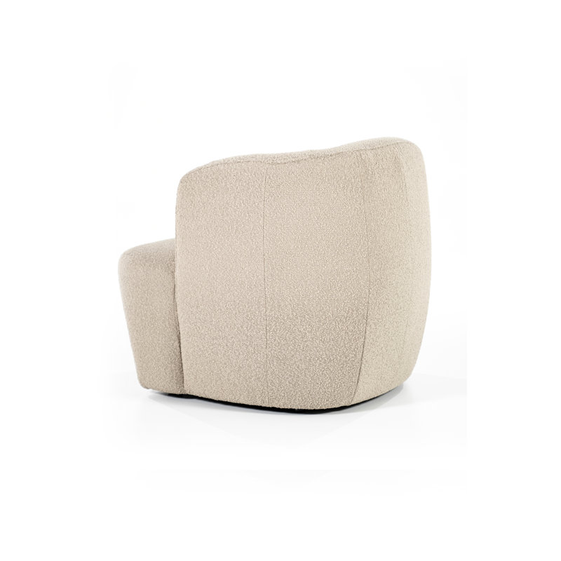 Charlotte Swivel Barrel Chair, Taupe Polyester