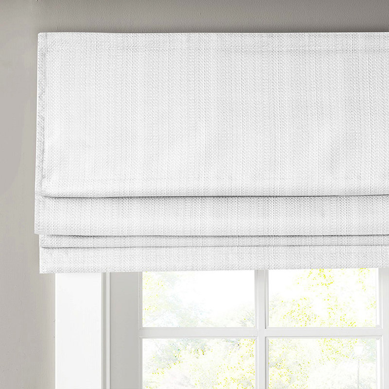 Store romain occultant Total, Blanc / Blanc, L 27,05 po x L 64,05 po