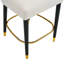 Tabouret de bar moderne luxueux avec repose-pieds circulaire et tissu lisse-2118652844
