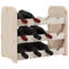 Solid Wood Floor Wine Bottle Rack Brown-487857832