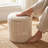 Arviso 16" Diameter Handwoven Solid Sage Fabric Storage Ottoman