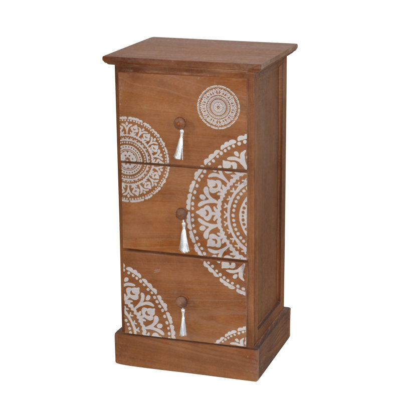 Crossett 30cm W 3 - Drawer Chest of Drawers, Brown