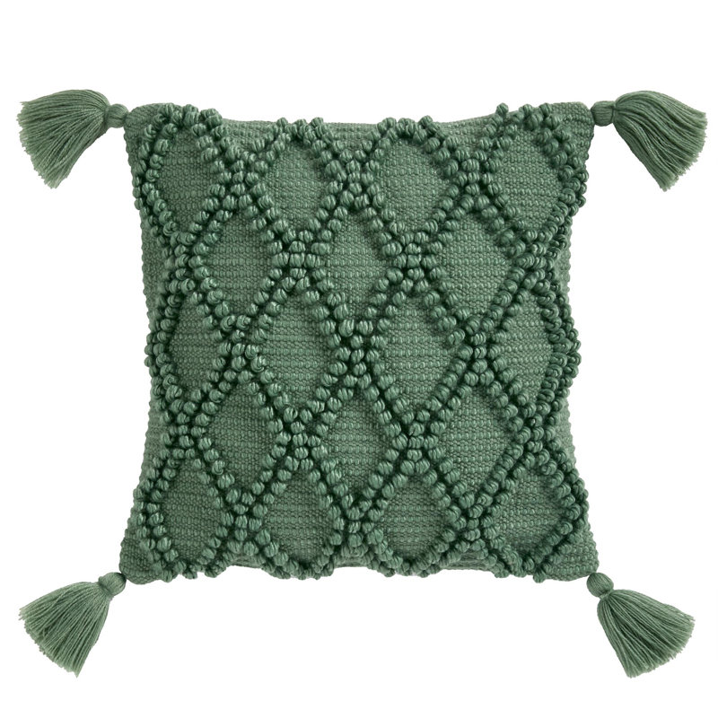Paulden Indoor / Outdoor Square Throw Cushion Cover, Green