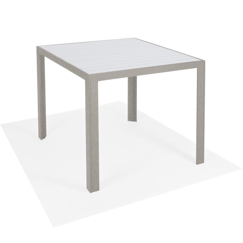 Hamilton 36" Sq. Bar Height Table(HDPE) w/umb hole (surface mountable), 39.5" H x 41.75" W x 41.5" D