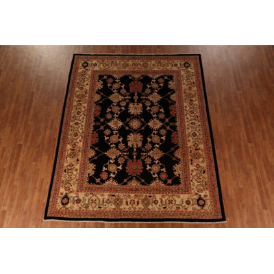 Handmade Black Peshawar Oriental Area Rug 8x10