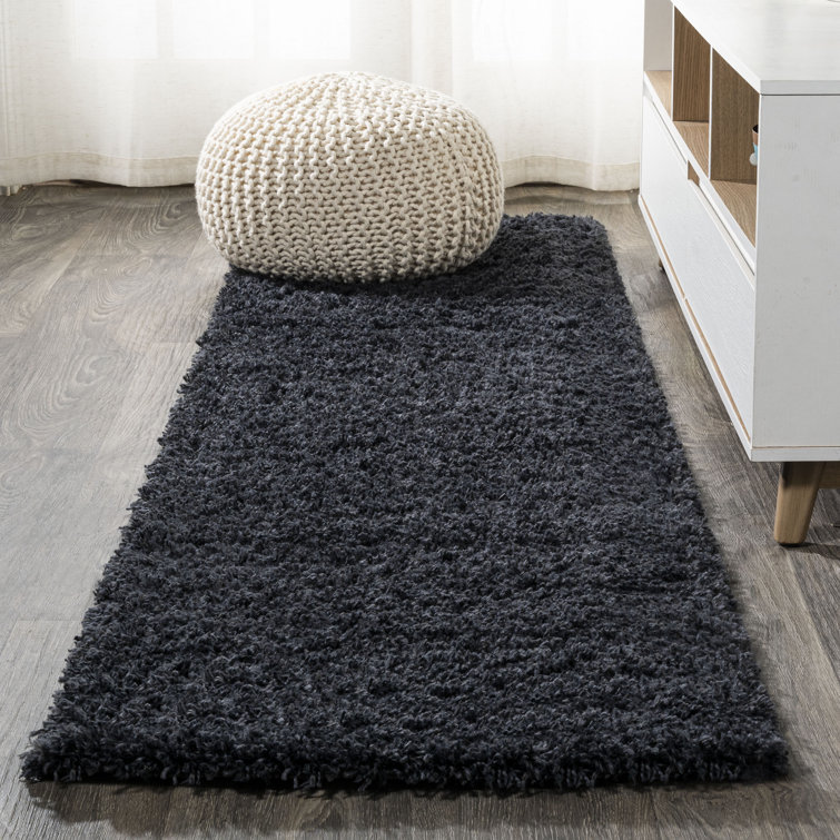 Anttwan Solid Shag Dark Gray Rug