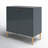 Wood 32" H 2-Door Accent Cabinet with Metal Legs-147207500