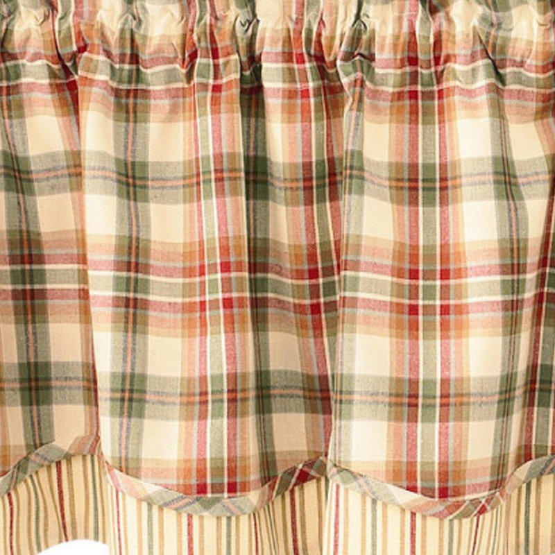  Lemon Pepper Lined Layered Valance 16''L