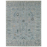 Jaipur Living Nysa RHA11 Handknotted Floral Blue and Green Area Rug (12'x15')