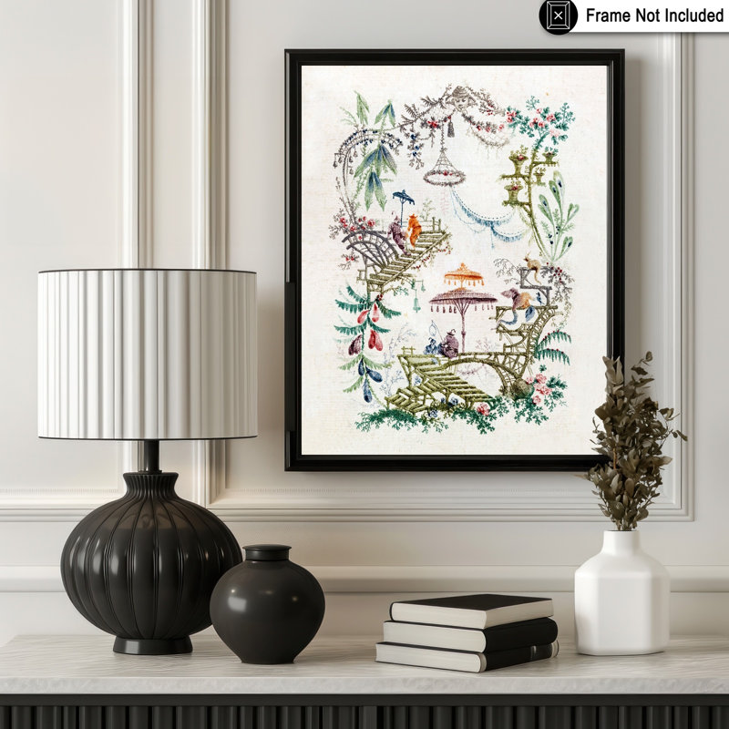 Chinoiserie enchantée, Sans cadre, Affiche, H 18 po x l 24 po