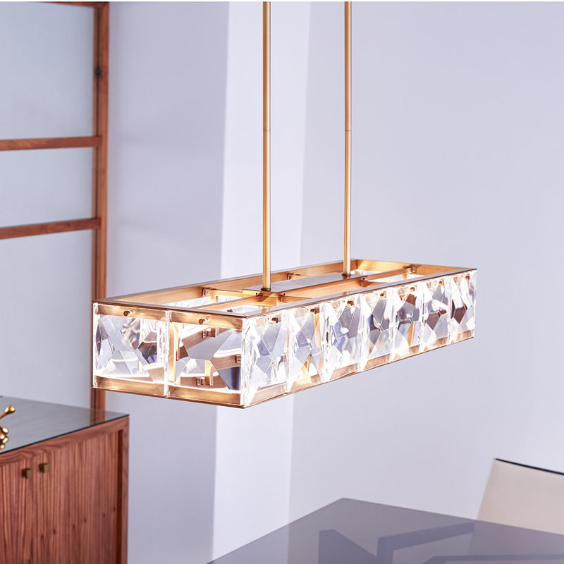Jolie Integrated LED Linear Chandelier w/ Crystal Accents