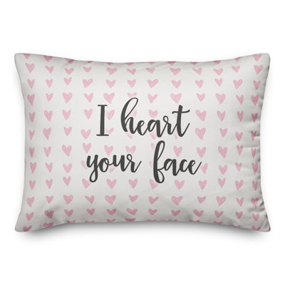  I Heart Your Face Throw Pillow