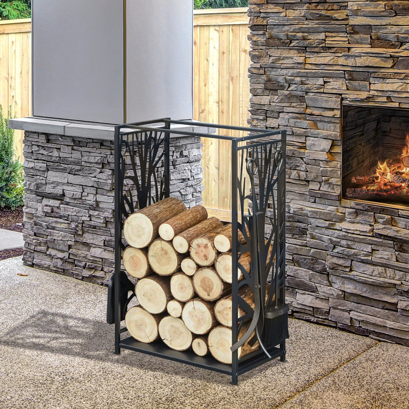 46cm W x 30cm D Metal Log Store