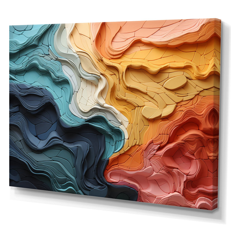Biomorphism Organic Forms IV - Biomorphism, art mural, Toile tendue, H 16 po x l 32 po x P 1 po