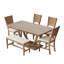 Ensemble de 6 tables de salle à manger en bois 6 pièces avec banc long et 4 chaises