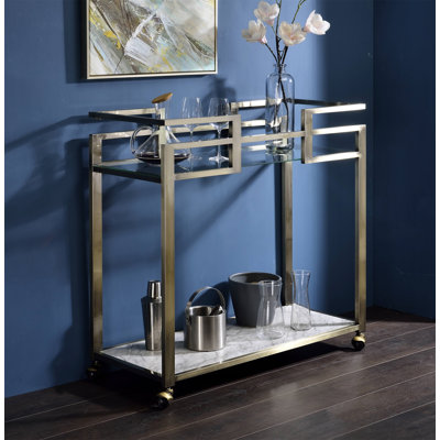 Chariot de cuisine en verre transparent Neilo