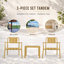 Ensemble chaise monoplace et table basse en polypropylène durable pour une utilisation polyvalente de détente à l'intérieur et à l'extérieur