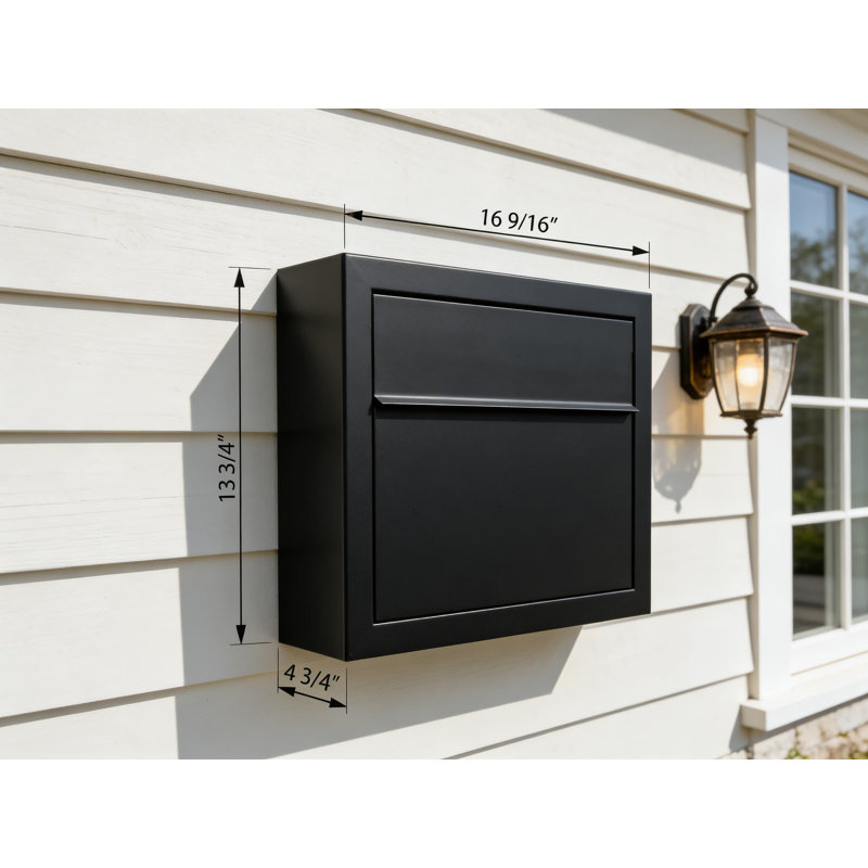 Boîte aux lettres moderne avec compartiment à courrier verrouillable, fabrication en acier inoxydable épais pour une sécurité et une durabilité accrues
