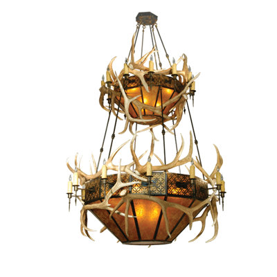 40-lustre unique/unique en son style avec des accents de bois de cerf