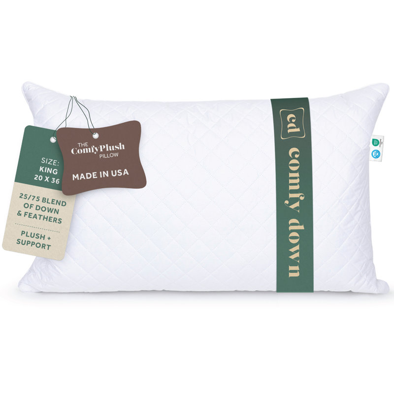 Coussin Comfydown Premium en plumes et duvet de soutien Comfyplush, Roi
