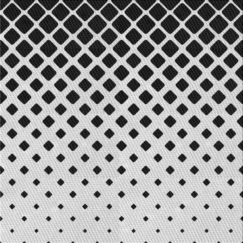 Tapis noir/gris à motifs, Carré 3 pi