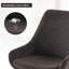 Chaise de bureau en lin Loklun-349842860