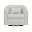 Fauteuil d'appoint pivotant Vira, tissu, dossier capitonné-103215123