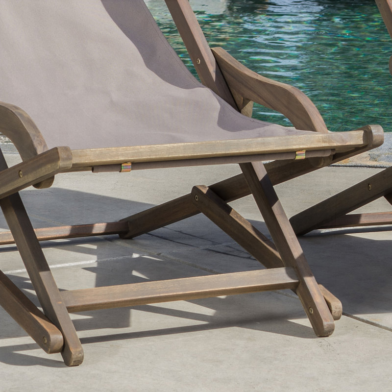Chaise d'extérieur en bois d'acacia, Gris