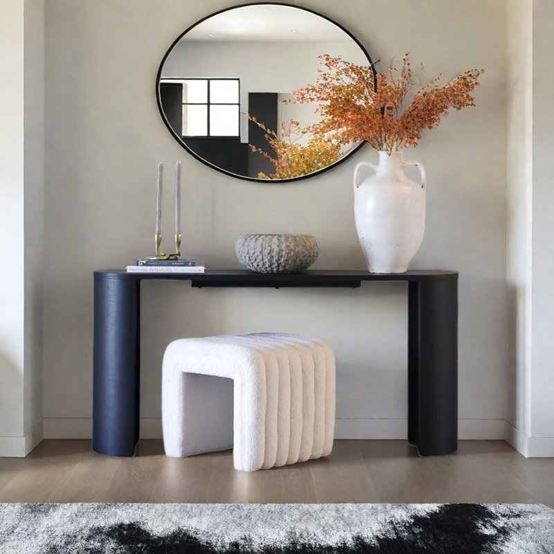 Minimalist Solid Wood Console Table, 31.5" H x 70.87" W x 15.75" D, Navy