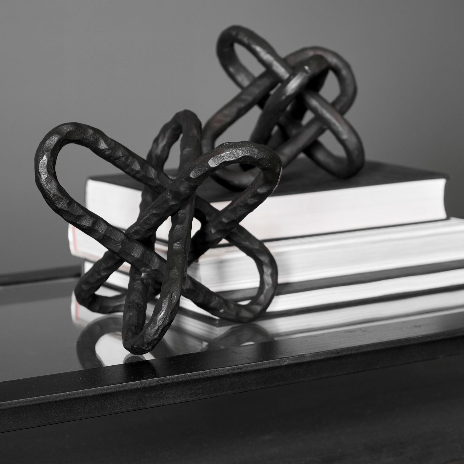 Folie Sculpture, 10" H x 10" W x 10" D, Gray