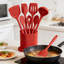 Ensemble d'ustensiles de cuisine en silicone 8 pièces, outils de cuisson résistants à la chaleur avec noyau en acier inoxydable pour batterie de cuisine antiadhésive, va au lave-vaisselle-124851464